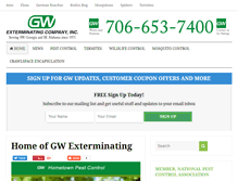 Tablet Screenshot of gwexterminating.com
